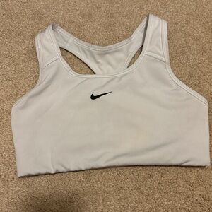 White NIKE sports bra